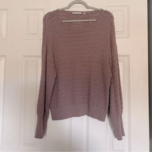 Elle Tahari Open Knit Mauve Sweater